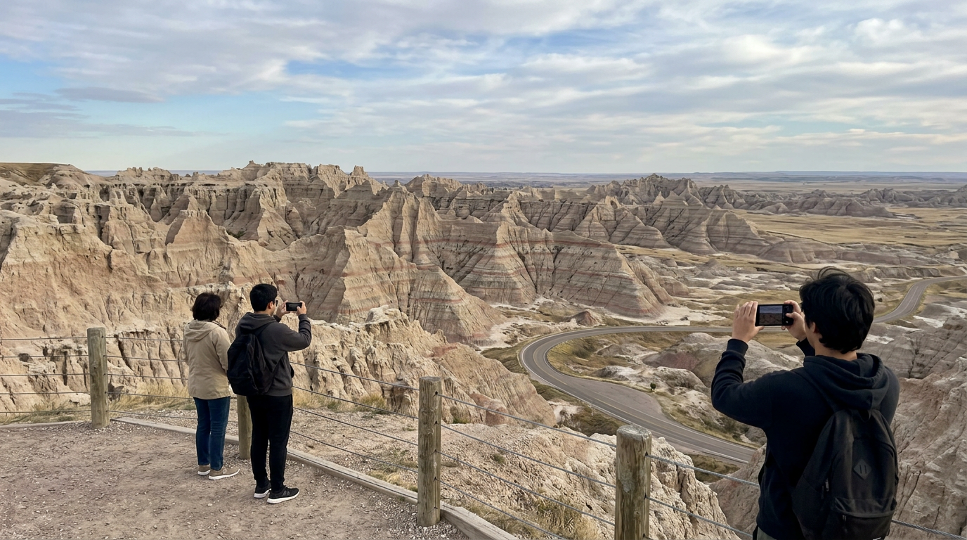 The Badlands National Park formations, South Dakota