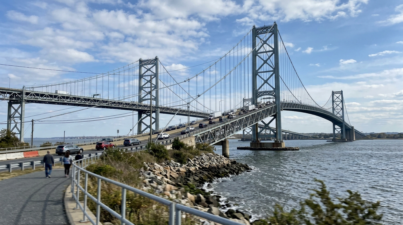 The Delaware Memorial Bridge twin spans, Delaware