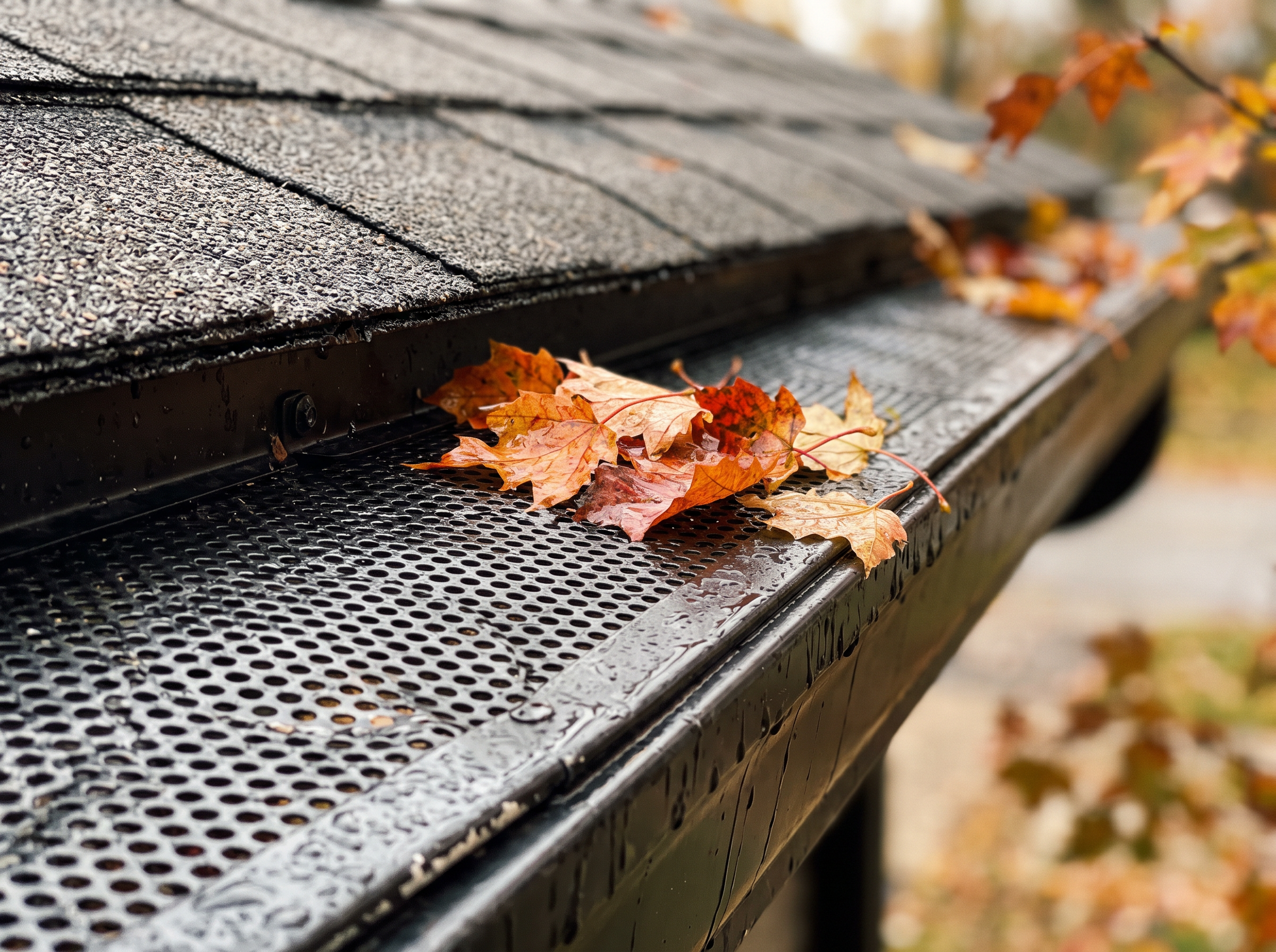 Gutter Guard Leaves